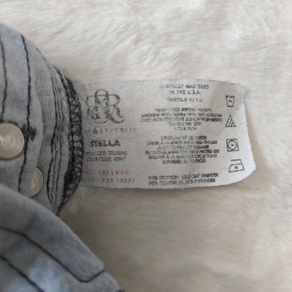 Rock Republic Jeans Womens 28 Blue Straight Leg Dark Wash Denim Low-rise Pink - Picture 7 of 9